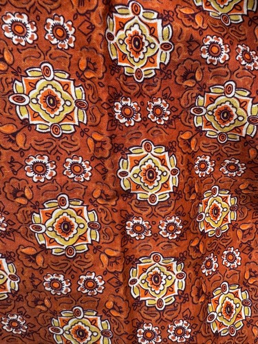 Juego de 2 Top y Falda Floral Marrón Naranja Años 70 HECHOS A MANO 2X/3X Cottage Boho - Imagen 3 de 12