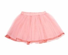 New Gymboree Girls 4T Skirt Light Pink Tulle Tutu Layered Pull On Gold Polka Dot