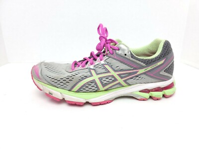 Asics Womens GT 1000 T5A7N Gray Pink Running Shoes Lace Up Low Top Size 