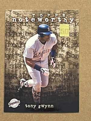 2001 TOPPS - NOTEWORTHY INSERT - TONY GWYNN PADRES #TN18