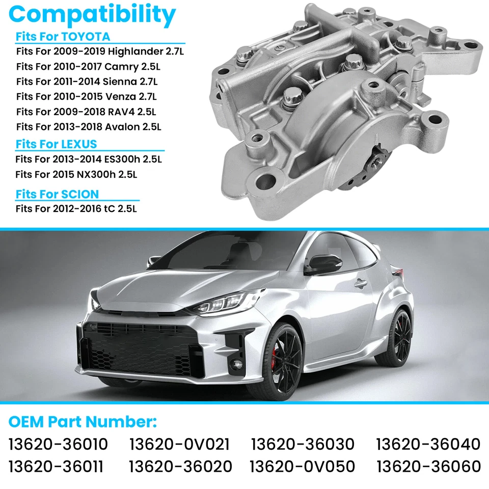 Conjunto de eje de equilibrio del motor para Highlander Camry Avalon RAV4 2,5 L 13620-36020 Foto 3 de 4