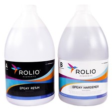Rolio - Epoxy Resin and Hardener 1 Gallon Kit - Self Leveling, Crystal Clear