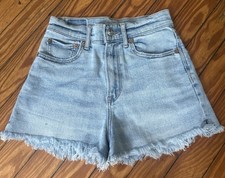 American Eagle Size 00 Light Wash Denim Cutoff Shorts