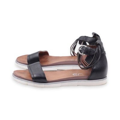 MJUS Damen D'Orsay Sandalen EUR 38 UK 5 Schwarz Echt Leder