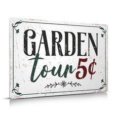 Funny Garden Decor Metal Sign - 12" x 8" Outside Signs Gifts for Gardener Pla...