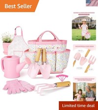 Kids Gardening Set, Gardening Tools Kit for Kids and Toddler, Includes Wooden...