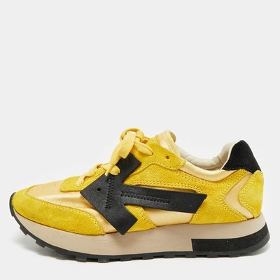 OffWhite HG Runner Gr. 37 Gelb Stoff und Wildleder Low Top Sneaker