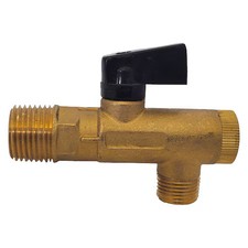 Speedaire Fbv-385025 Filter Ball Valve, Brass, 3/8In Drain Port