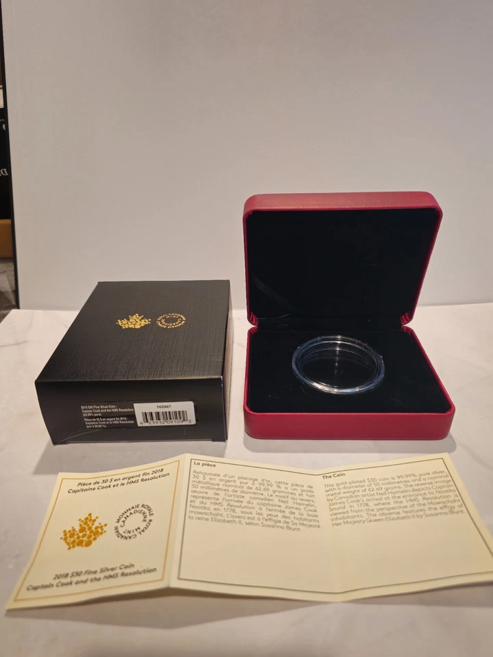Gilt Canada S 2018 $30 Capt Cook at Nootka Sound 240 aniversario NGC PF70 UCAM Foto 4 de 4