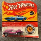 1969 Hot Wheels Redline MANTIS Magenta/White USA - New Unpunched Blister Pack