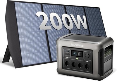 ALLPOWERS R1500 LITE 1600W Power Station + 200W Solar MPPT Komplett Set