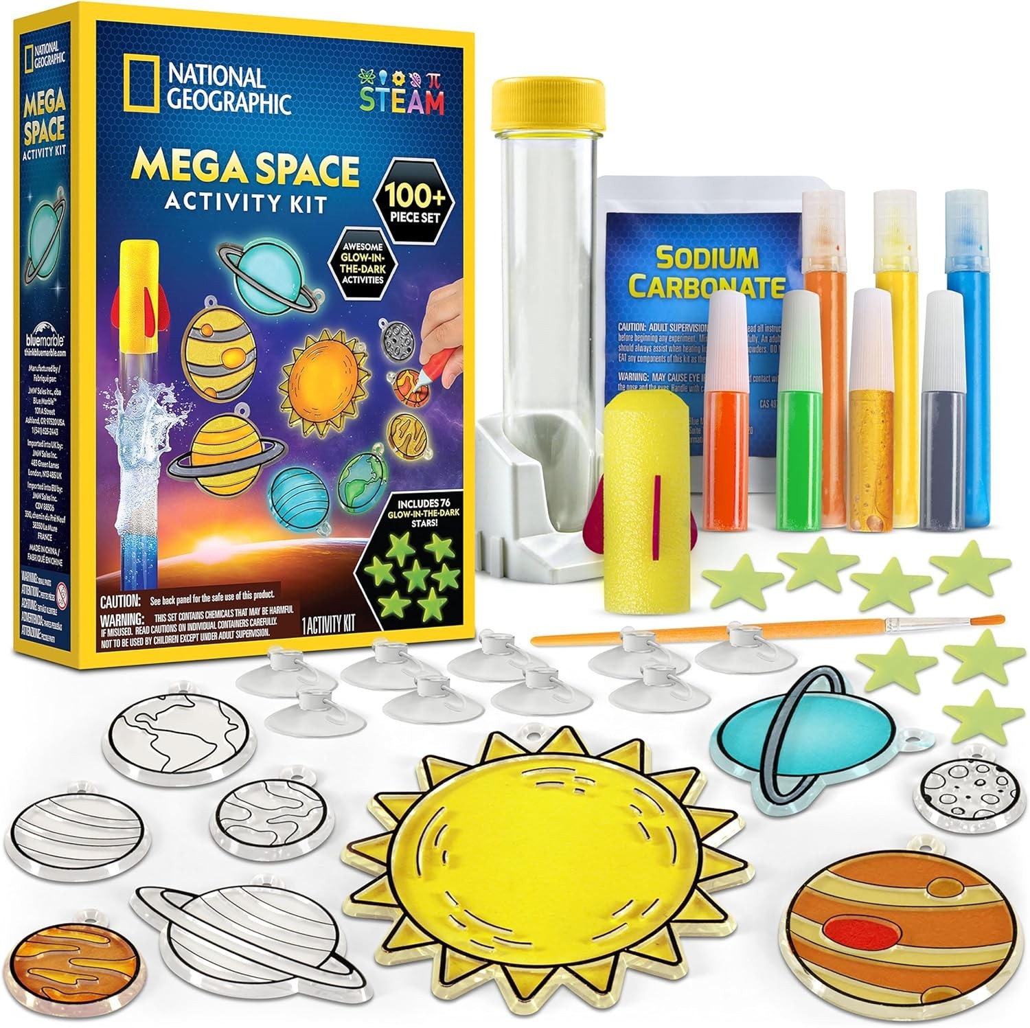 National Geographic Mega Space Activity Kit - 100+ Glow in Dark Crafts for Kids