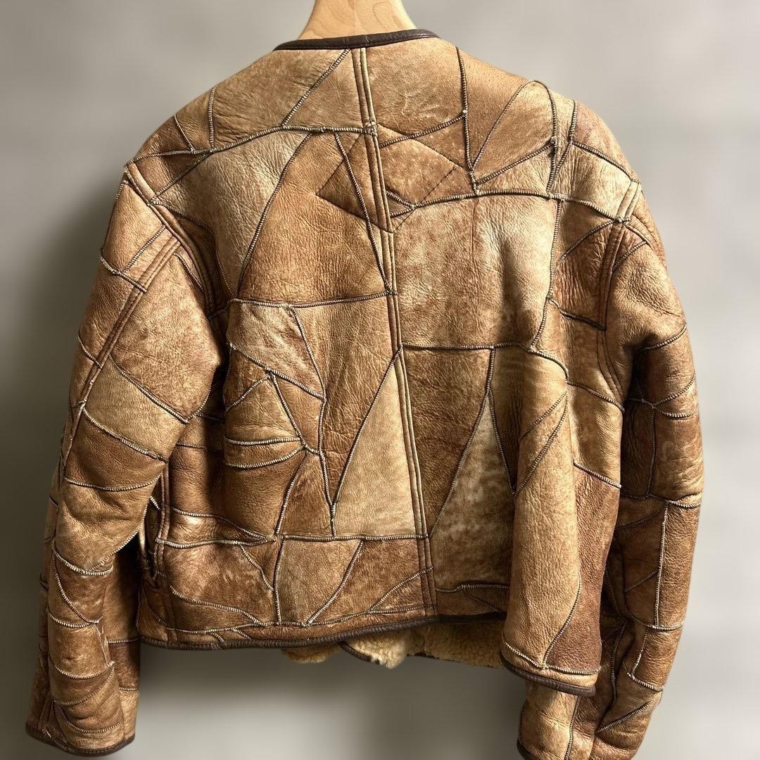 USED HAI SPORTING GEAR LEATHER PATCHWORK JACKET G… - image 6