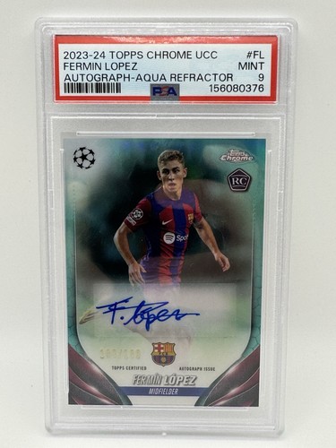 2023-24 Topps Chrome Fermin Lopez RC Rookie Auto /199 PSA 9