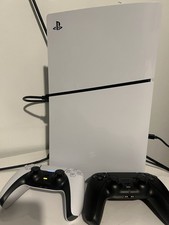 Sony PlayStation 5 PS5 Slim Digital Edition 1TB White Console + 2 Controllers