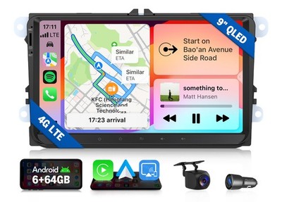 Autoradio Android 13 6+64 GPS Navi DSP Für VW Golf 5 6 Passat Touran Polo Tiguan