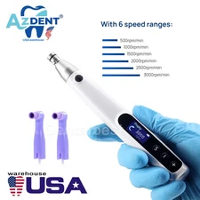 Dental Cordless Electric Hygiene Prophy Handpiece 360° Swivel +2 X Prophy Angles