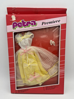 Vtg Petra Doll Premiere Fashion Gown Dress Clothes Lundby West Germany Plasty