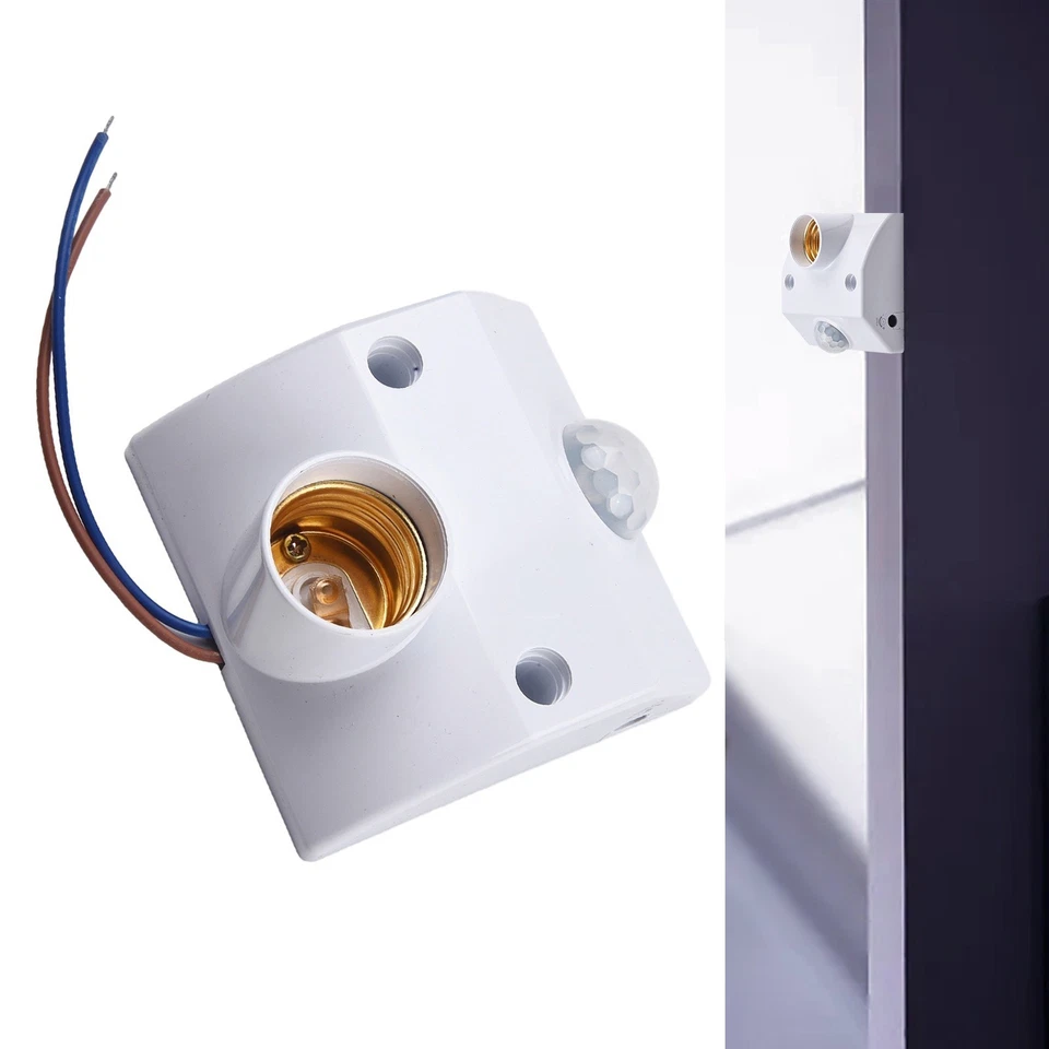 Motion Activated Lamp Holder PIR Motion Sensor Light Socket for E27 Bulbs - Image 3 of 4