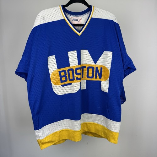 Vintage UMass Boston Hockey Jersey #30 Stall & Dean Game Worn Size 50 USA