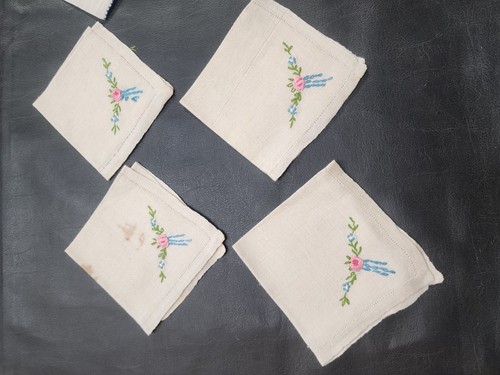 Servilletas Vintage Floral Lino Punto de Cruz Bordado Mesa Servilletas Diseño Flor - Imagen 15 de 15