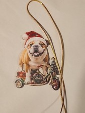 Bulldog Christmas Ornament - Acrylic English Bulldog Ornament
