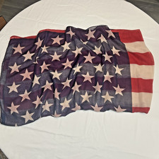 American Flag Patriotic Scarf 34" x 72" Red White Blue, USA