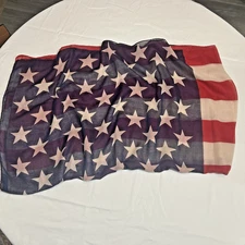 American Flag Patriotic Scarf 34" x 72" Red White Blue, USA
