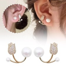 Fashion Tulip Flower Earrings Ear Stud Women Party Jewelry Gift Wedding US X2W2