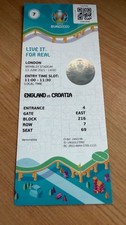 TICKET Euro 2020 England v Croatia Match 7 Wembley