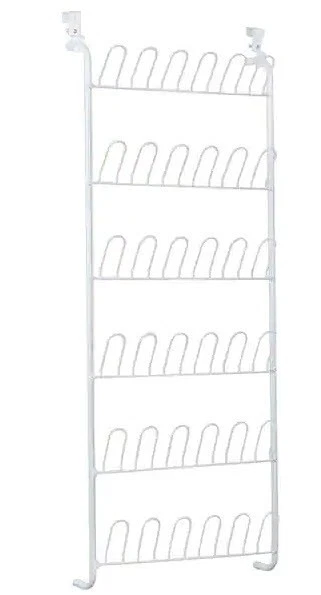 57.5 In. H 18-Pair White Metal Hanging Shoe Organizer - Image 2 of 4