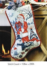 WOODLAND WONDER STOCKING  CROSS STITCH PATTER...