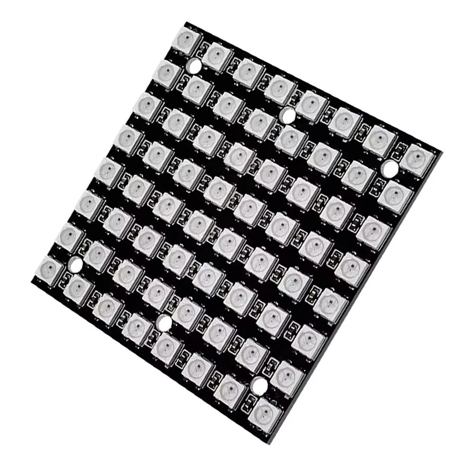 10X(WS2812 LED 5050 RGB 8x8 LED Matrix WS2812B 8x8 64 Bits Full Color 5050 6495 - Photo 3/4