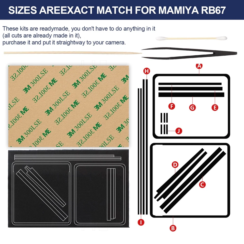 Pre-cut Custom Light Seal Foam Sponge Kits For Mamiya RB67/RB67 Pro/RB67 Pro SQp - image 2 of 4