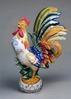 Fitz & Floyd Large Ricamo Rooster Figurine Farmhouse Hand Painted - Brand New