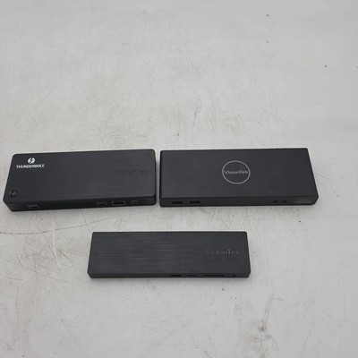 Lot of 3 VISIONTEK  Dual Display / USB-C Docking Station 