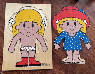 ROLF MADE IN HOLLAND WOODEN PUZZLES 11''x 11'' Lot Of 2 One Board