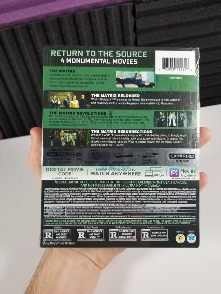 The Matrix 4 Film Deja Vu Collection 4K Ultra HD + Blu-ray + Digital - BRAND NEW - Image 3 of 4