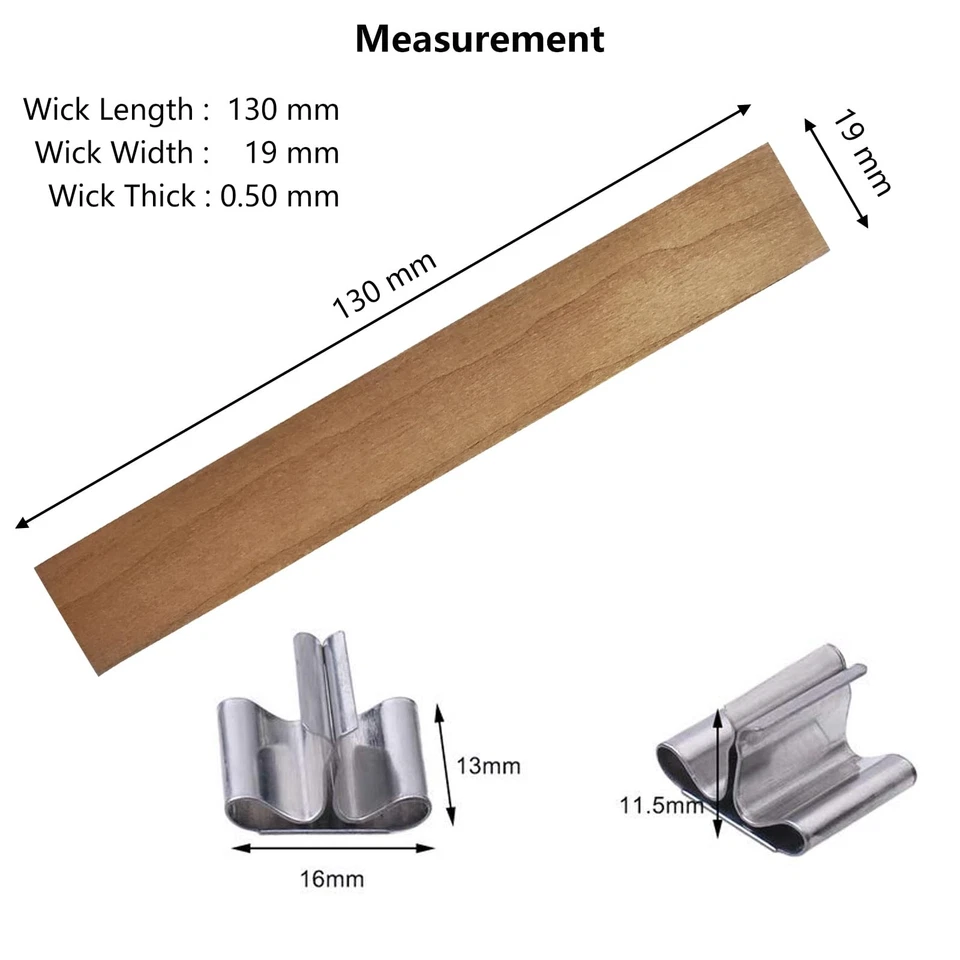 MadMedic Thick Candle Wood Wicks 0.75 x 5.12 inch Wooden Candle Wicks for Ca... - Image 2 of 4