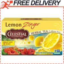 6-Pack Celestial Seasonings Herbal Tea, Caffeine Free, Lemon Zinger, 20ct