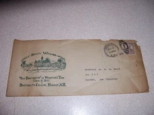 1782-1932 DANIEL WEBSTER, DARTMOUTH COLLEGE, HANOVER NH. COVER ENVELOPE & STAMP