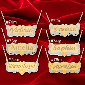 Authentic Handmade Personalized Name Jewelry Necklace 18k Gold Plated-Custom Made Any Name
