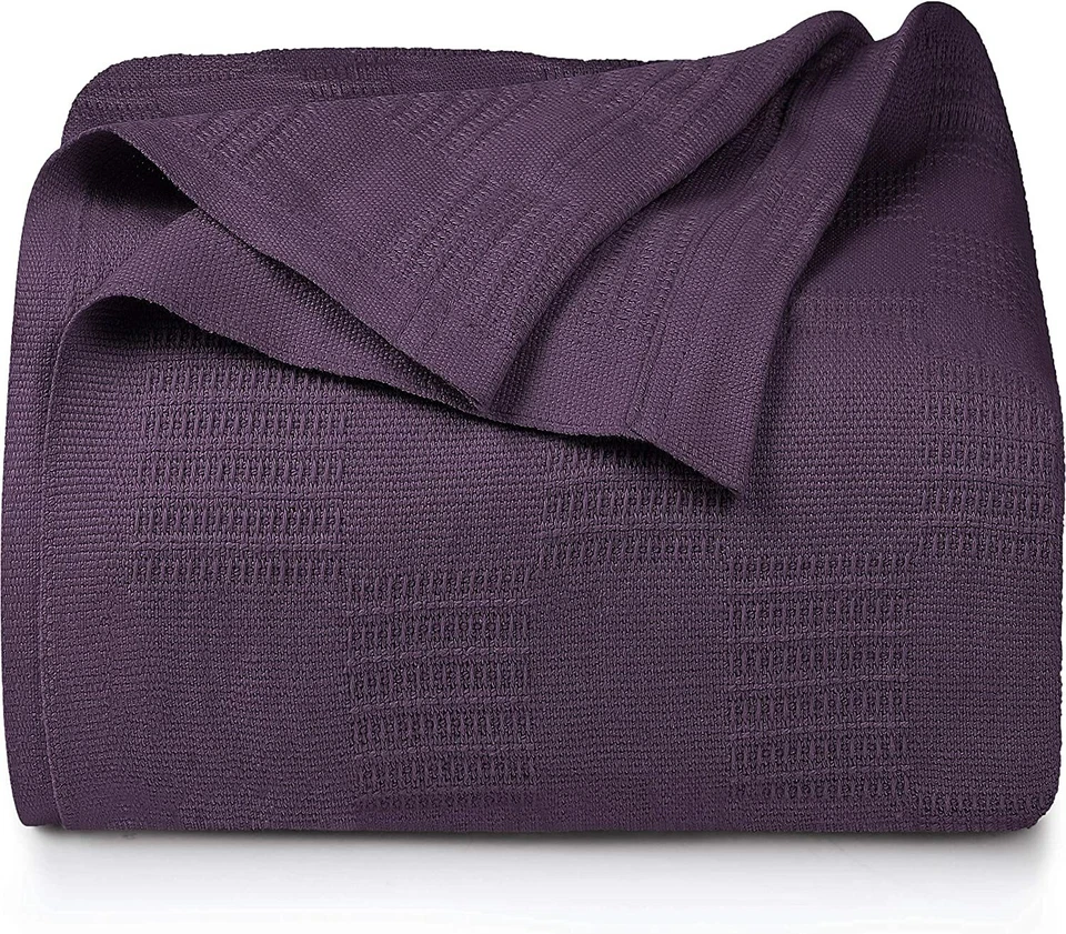 Manta 350 GSM Suave Transpirable en Ropa de Cama King Queen Doble Tiro Utopía Foto 3 de 4