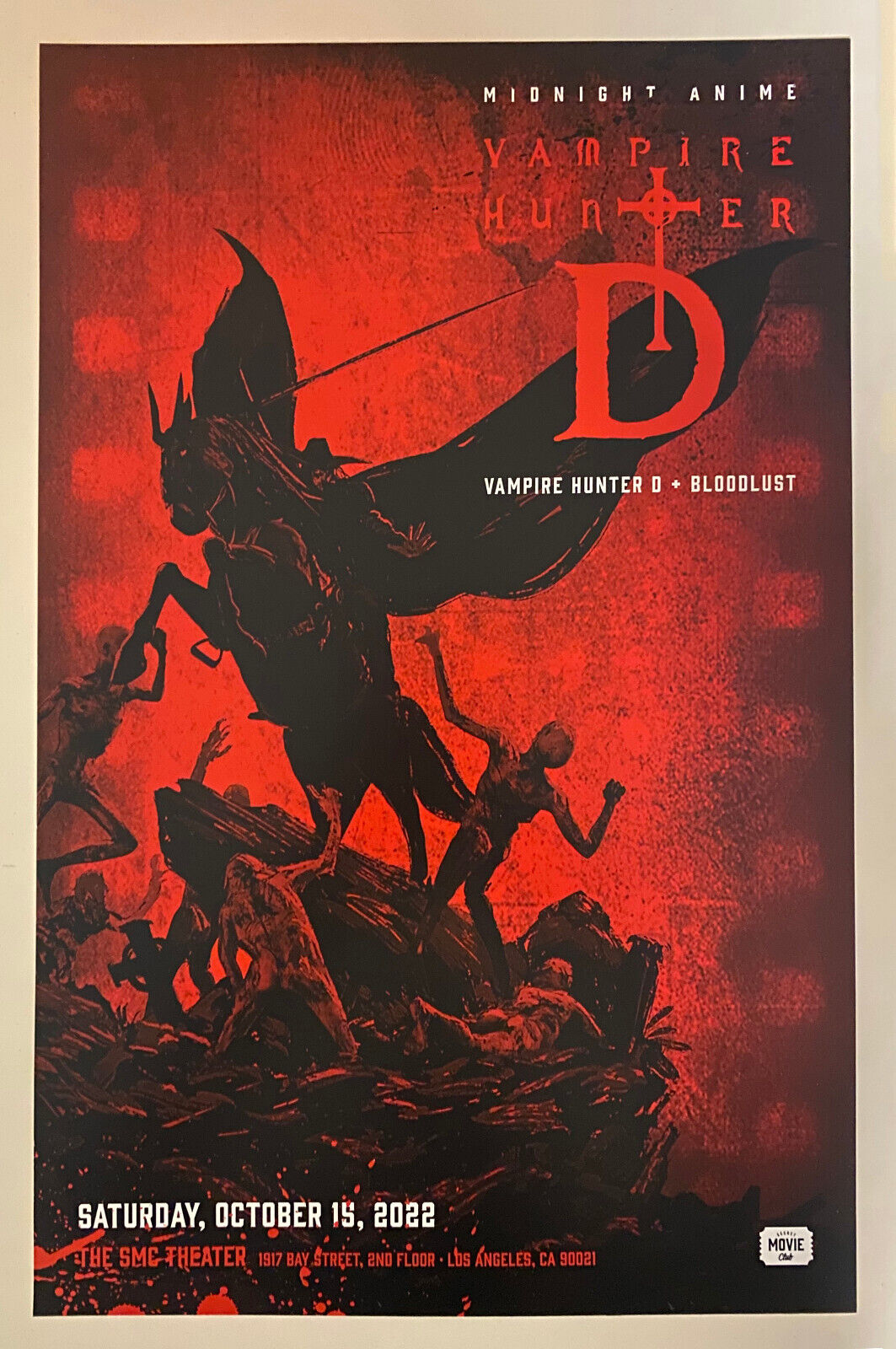 Vampire Hunter D & Bloodlust- Secret Movie Club-11x17 Poster Print