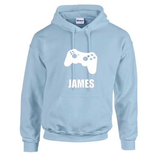Girls Boys Personalised Gaming Controller Hooded Hoody Hoodies - Picture 8 of 9