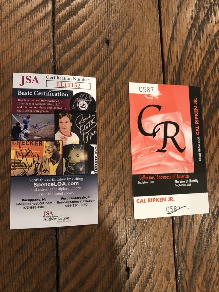 Cal Ripken Jr AUTOGRAPHED SIGNED 16X20 PHOTO Orioles JSA Certified! HoF - Image 4 of 4