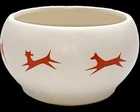 Mid-Century McCoy Pottery UpJohn 'Dog Chase Cat Chase Dog' Bowl 60's Vintage 3x5