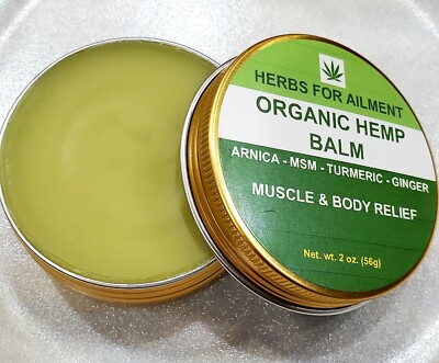 HEMP Salve/Balm with Arnica-MSM-Turmeric-Ginger-Joint and Muscle pain 2 oz. 