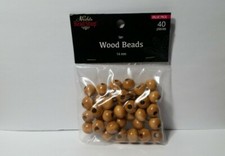 Jewelry Making Beads Tan Wood 14mm 4 Packs of 40 Beads