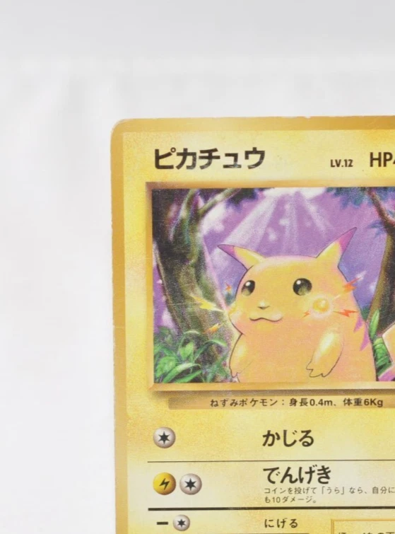 Pokemon card TCG Pikachu No.025 No Rarity Symbol Old Back Base Set Japanese HP - Image 3 of 4
